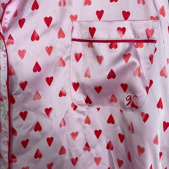 XXL Victoria's Secret Pink Heart Pajama Set - Picture 1 of 8